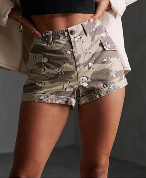 Superdry Utility Cargo Short Női Rövidnadrág Camo | OTAFJ6720